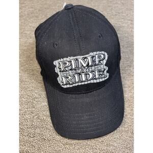 Vintage 2005 Pimp My Ride Fitted Cap MTV Black Embroidered One Size 7 1/8 NWT